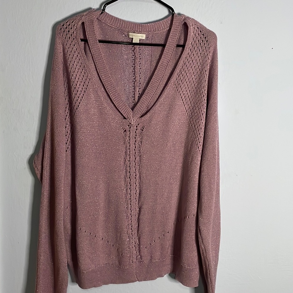 Sparkly pink knitted sweater